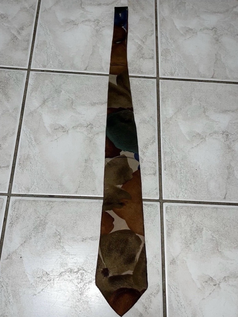Via Manzoni Vintage Mens Necktie Tie 100% Italian silk